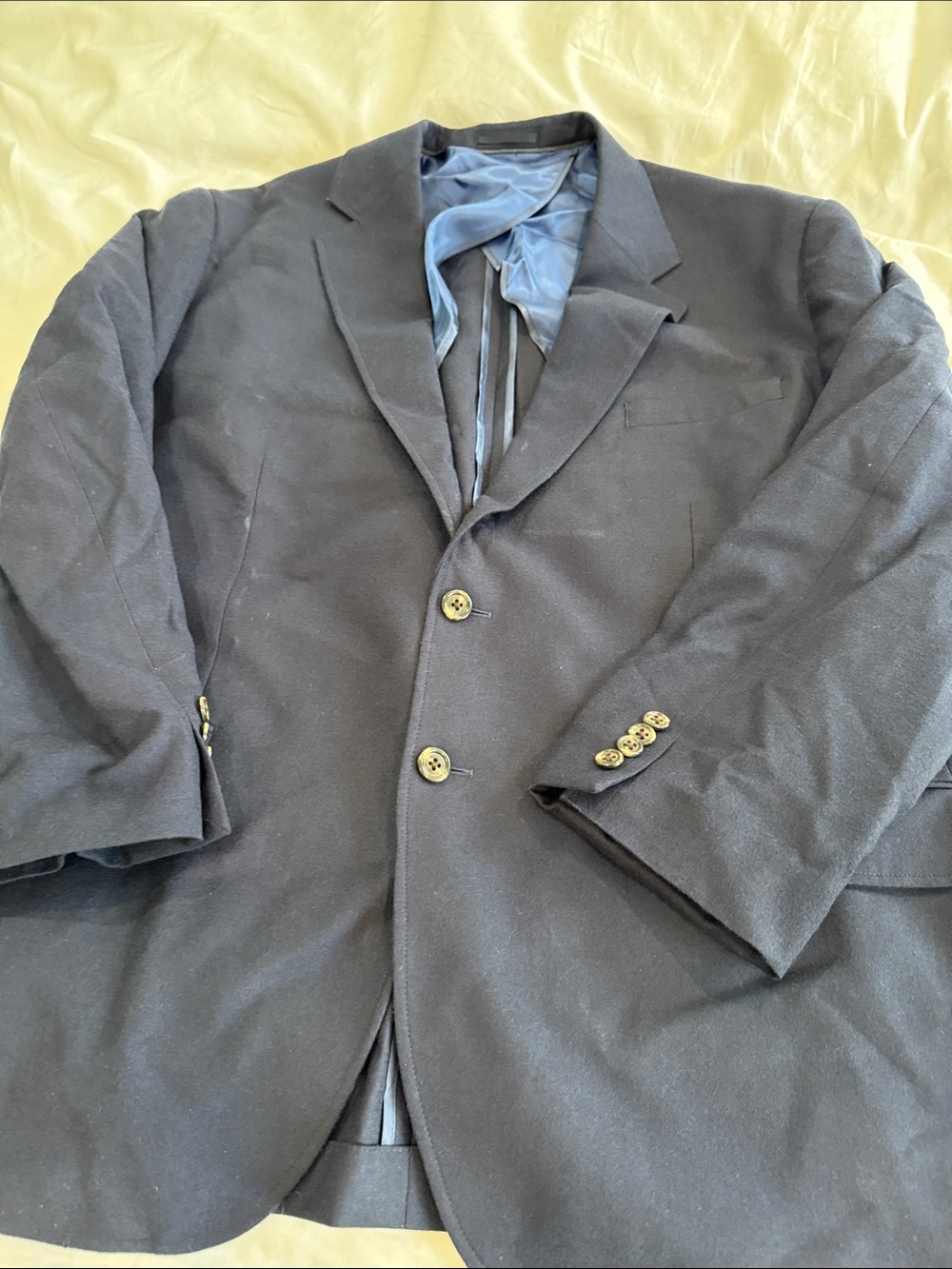 J Crew Men's Classic Navy Blazer - Tailored Two-Button Jacket